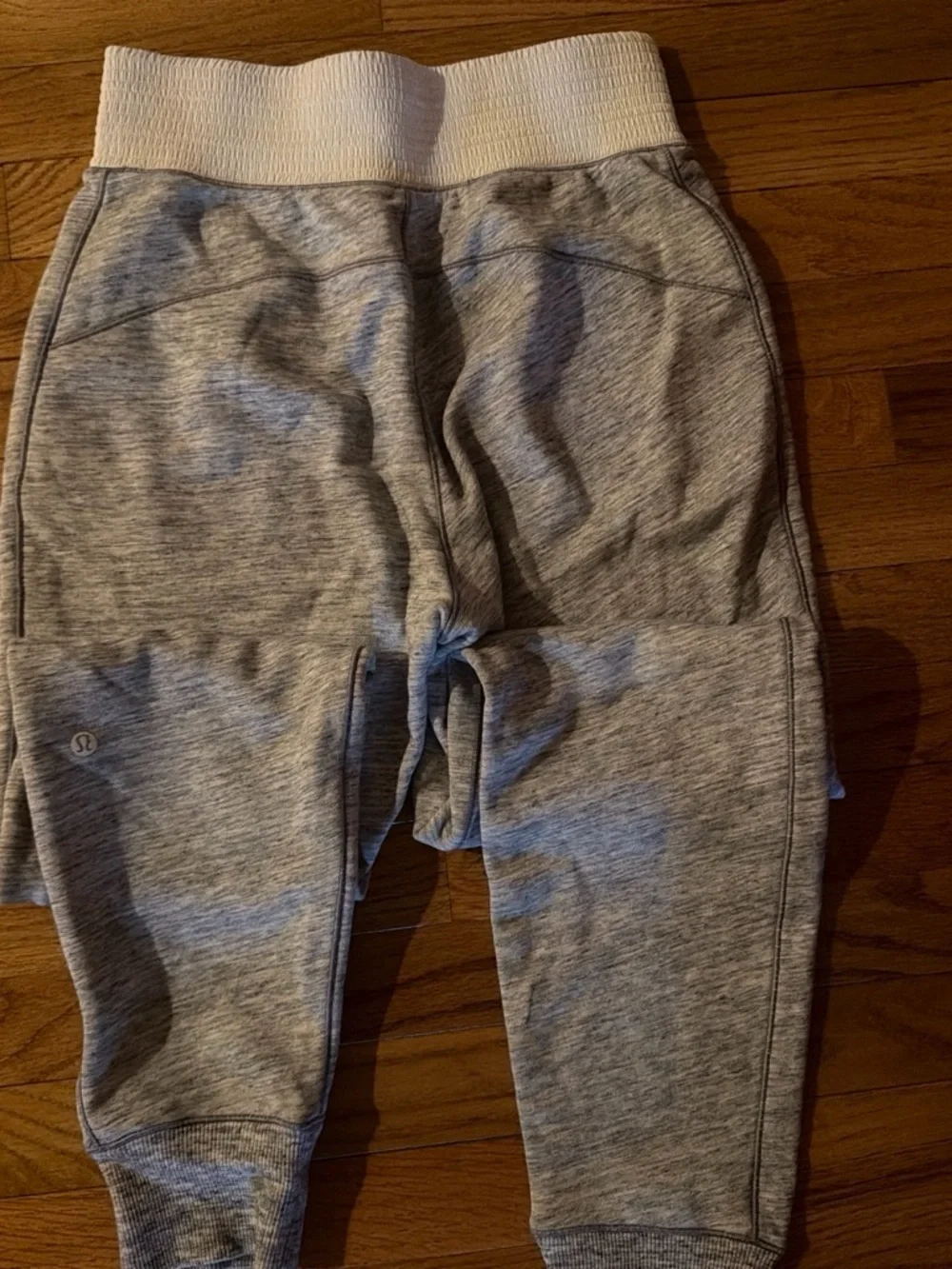 lululemon athletica Heather Gray Drawstring Waist Shorts